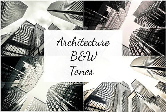 建筑摄影后期黑白Lightroom预设Architecture B&W Lightroom Presets.zip