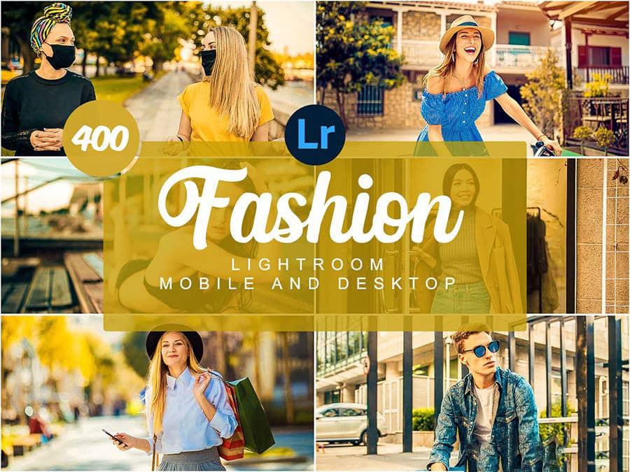 400个时尚街拍人像调色Lightroom预设与Lightroom移动手机APP预设(DNG)