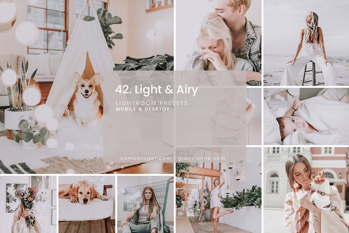 Instagram博客常用轻盈干净通透胶片人像Lightroom预设