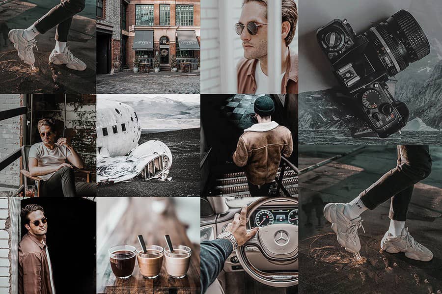 Insta博客冷酷胶片手机版Lightroom预设MALE BLOGGER LR MOBILE PRESETS