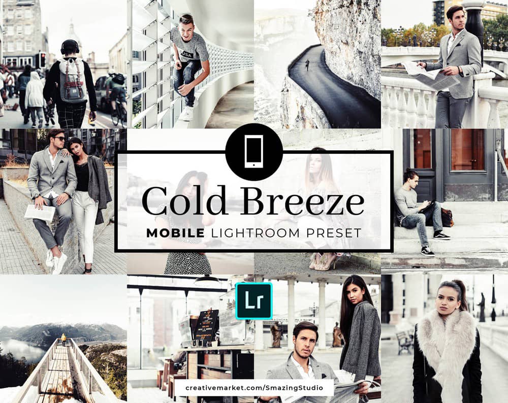 Insta流行风格中性灰冷色调Lightroom预设+手机版LR预设