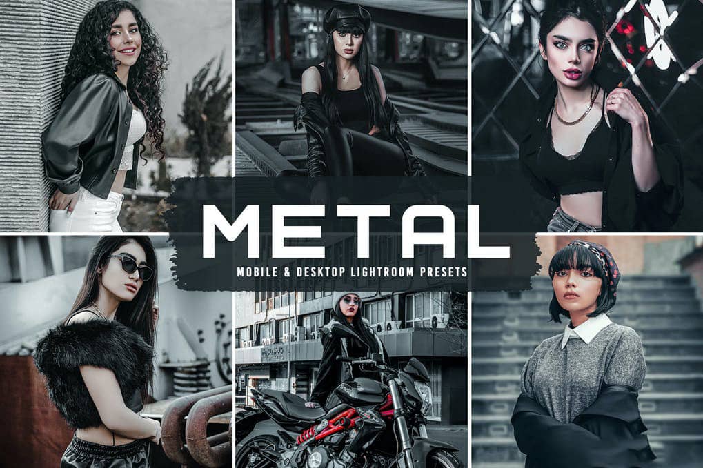 INS工业风黑金人像后期调色Lightroom预设 Metal Mobile Desktop Lightroom Presets