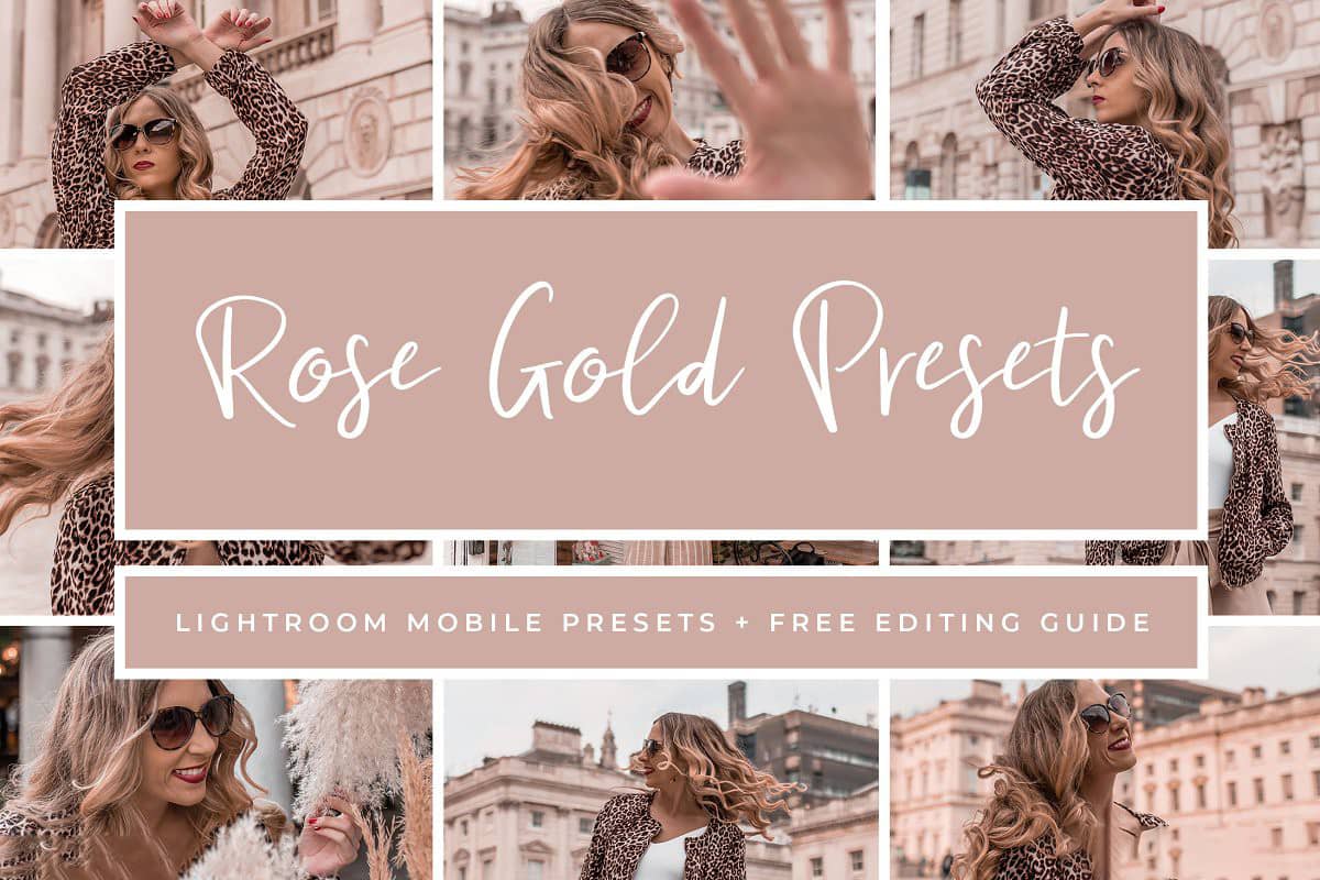 INS风旅拍人像玫瑰金色调Lightroom预设+ Lightroom Mobile App预设