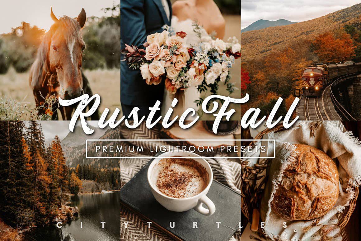 乡村秋季婚礼人像Lightroom预设与手机版LR预设 Rustic Fall Moody Lightroom Presets