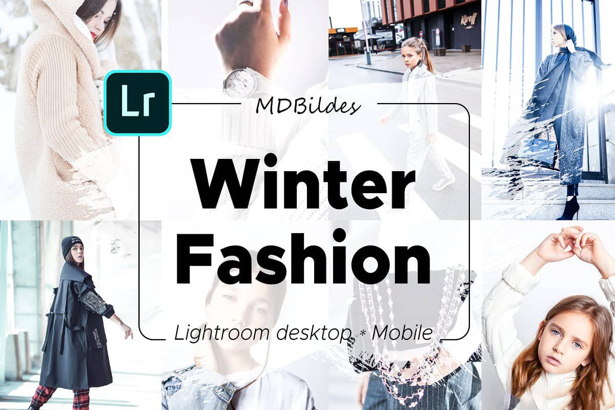 冬季时尚灰色调LR预设+APP预设 Lightroom Presets, Winter Fashion