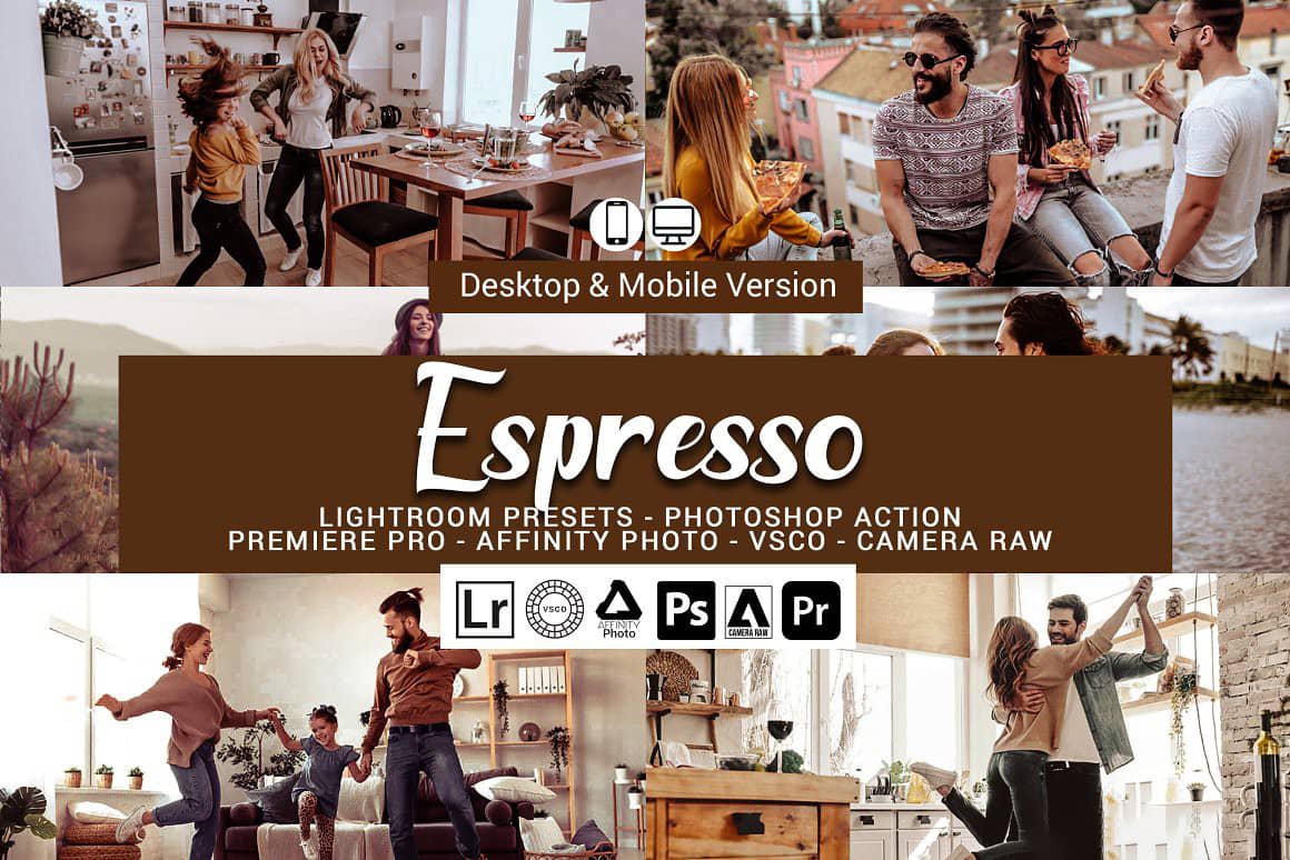 咖啡暖色调家庭人像Lightroom预设