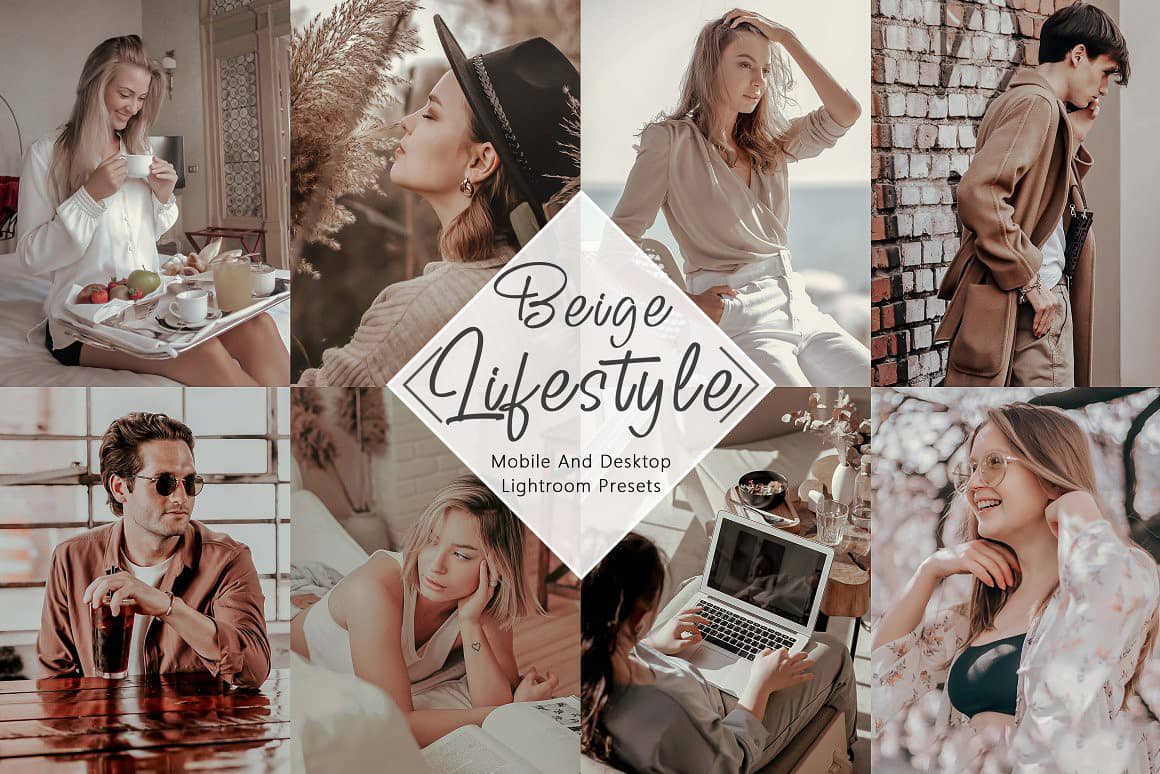 复古中性米色ins风人像Lightroom预设与手机版预设 10 Lightroom Presets Beige