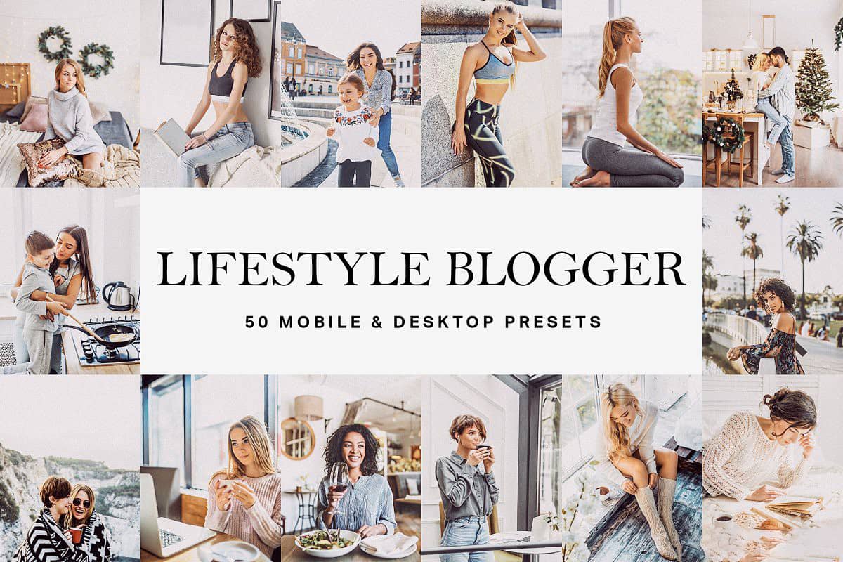 夏季干净通透人像LR预设+LUT预设 Lifestyle Blogger Presets LUTs