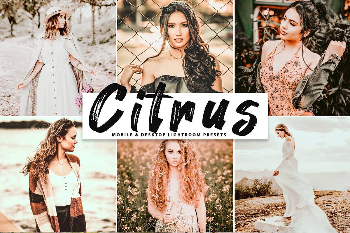 外拍人像橘色调复古电影胶片Lightroom预设+Lightroom移动版预设