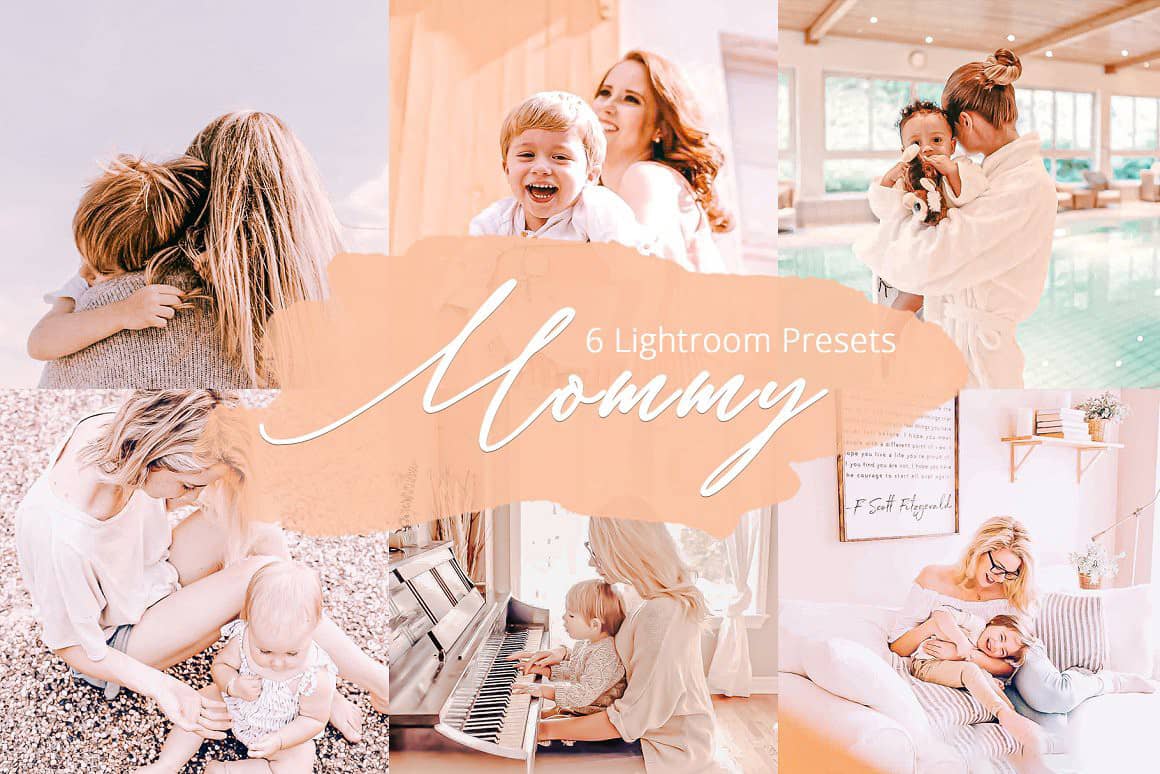 影楼亲子摄影粉色系列LR预设移动APP滤镜 Mommy Collection Lightroom Presets