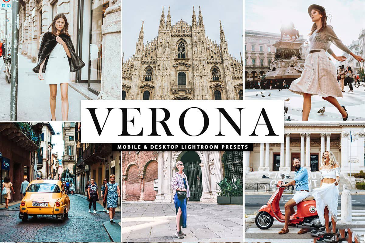 意大利Verona旅拍复古明亮胶片感人像LR预设+手机版APP预设