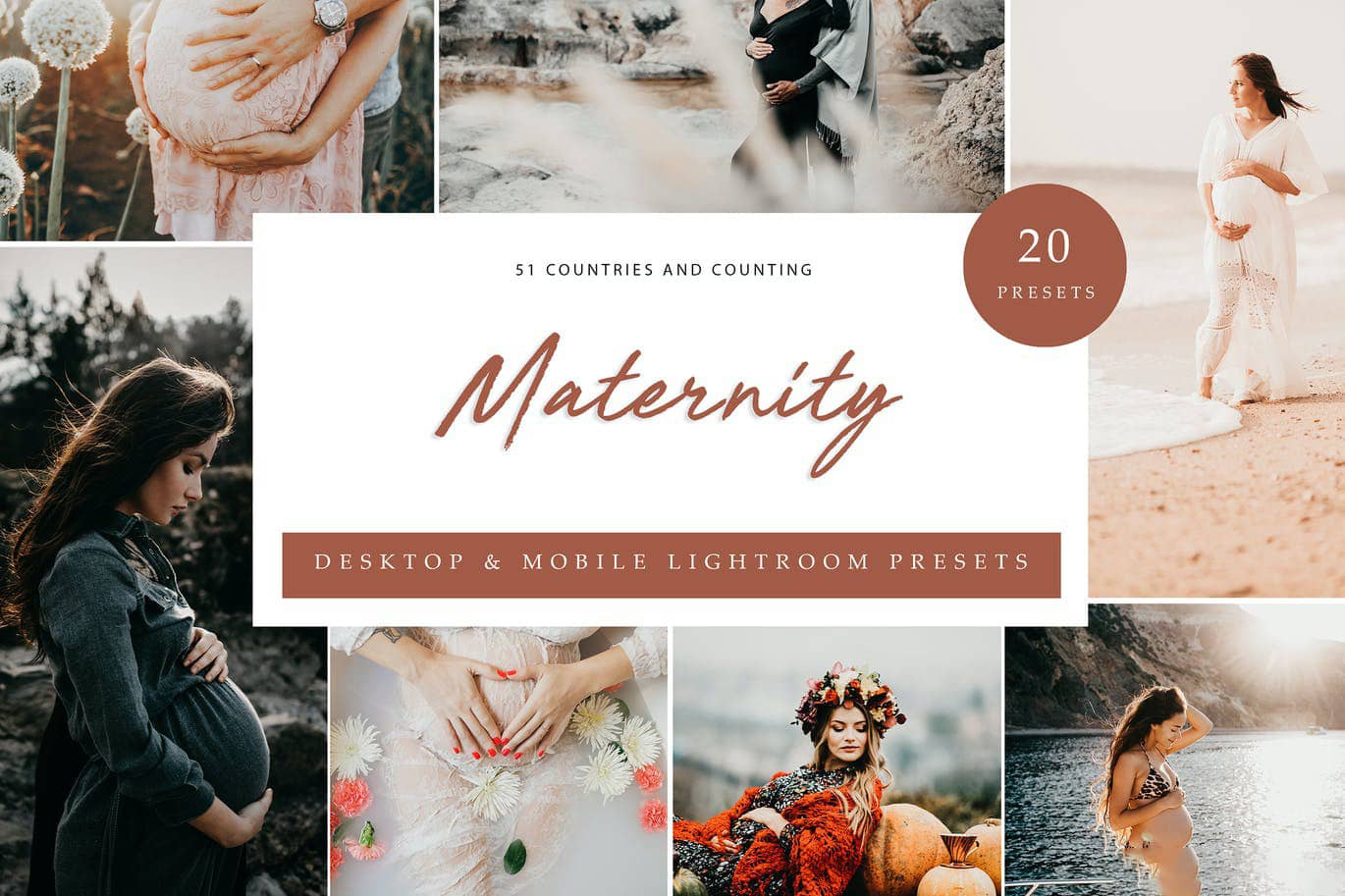 户外孕妇人像摄影后期Lightroom预设 Lightroom Presets – Maternity