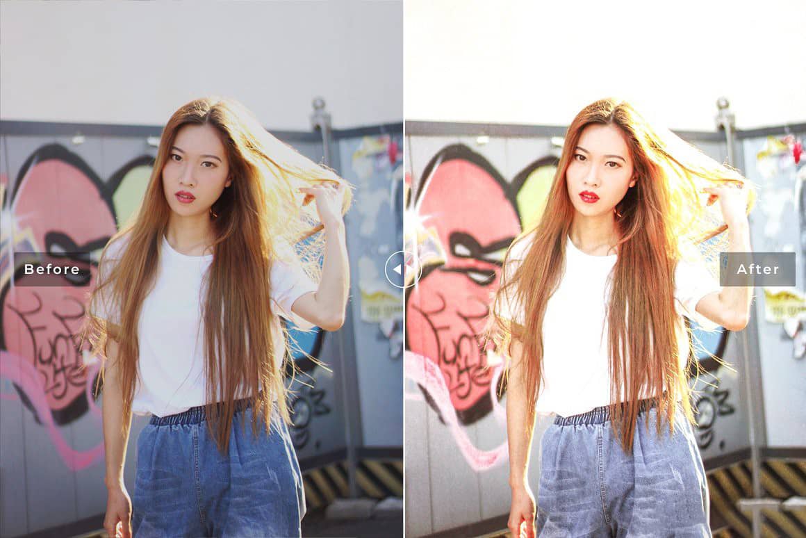 旅拍婚礼写真人像橙绿色调LR预设