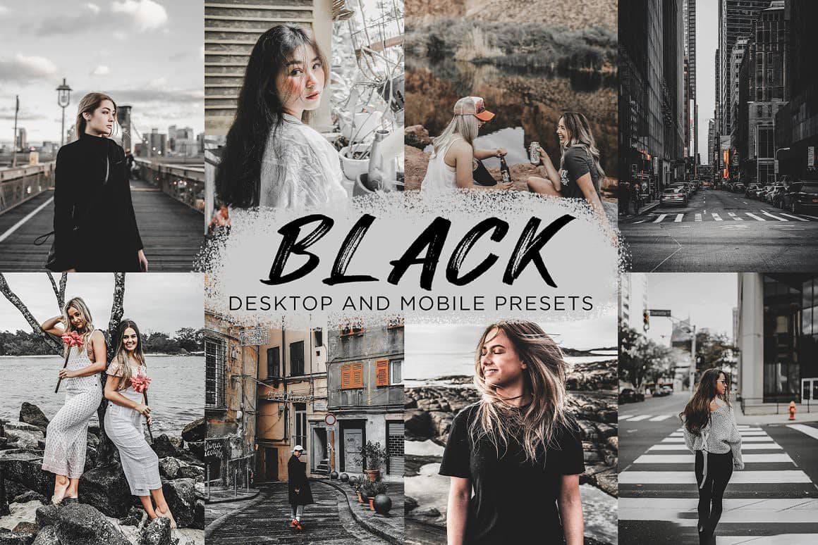 旅行电影色调中性灰人像后期调色Lightroom预设 Black Lightroom Presets