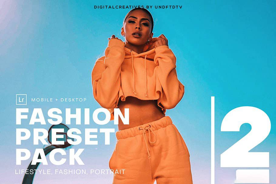 时尚人像橙色和蓝绿色Lightroom预设+iPhone iPad,Android APP预设