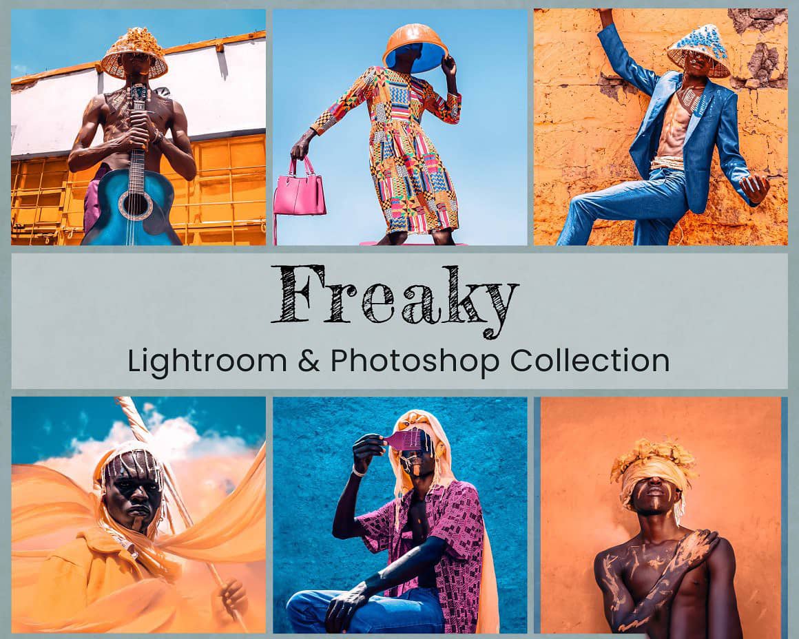 时尚人像流行色彩后期调色Lightroom预设 Freaky Lightroom Presets