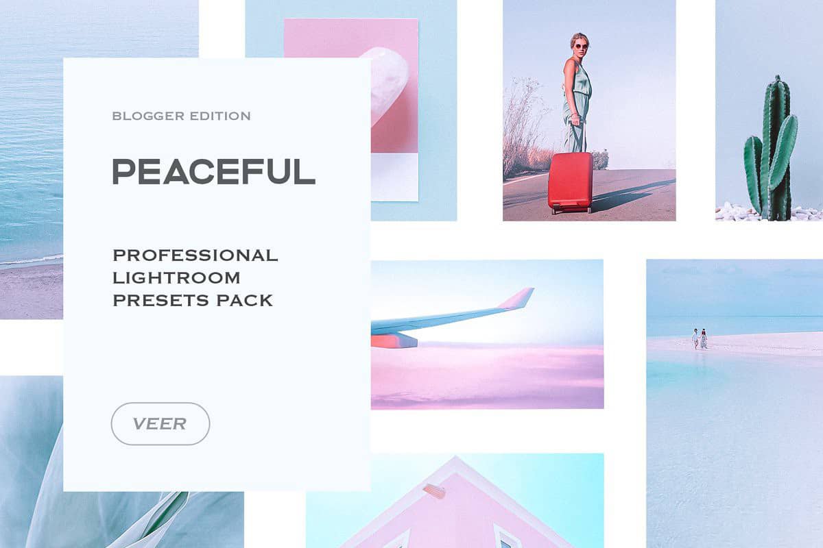 时尚粉彩人像Lightroom预设+APP预设 Peaceful Lightroom Presets