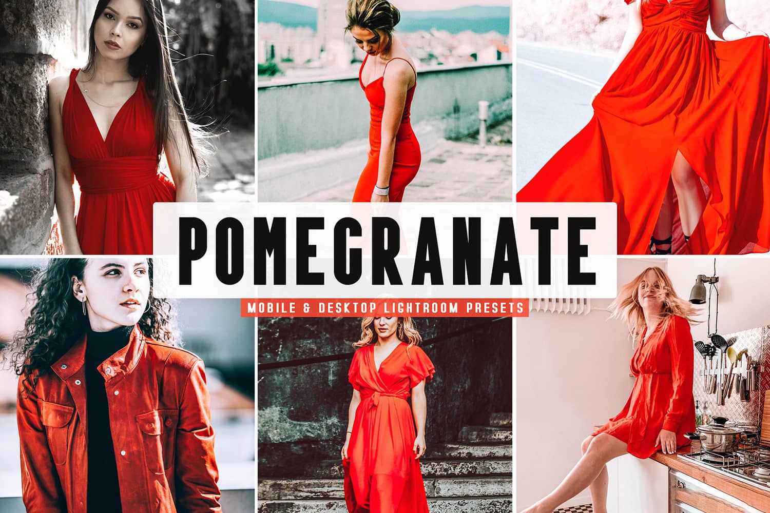 时尚触感明亮胶片感LR预设+APP预设 Pomegranate Lightroom Presets