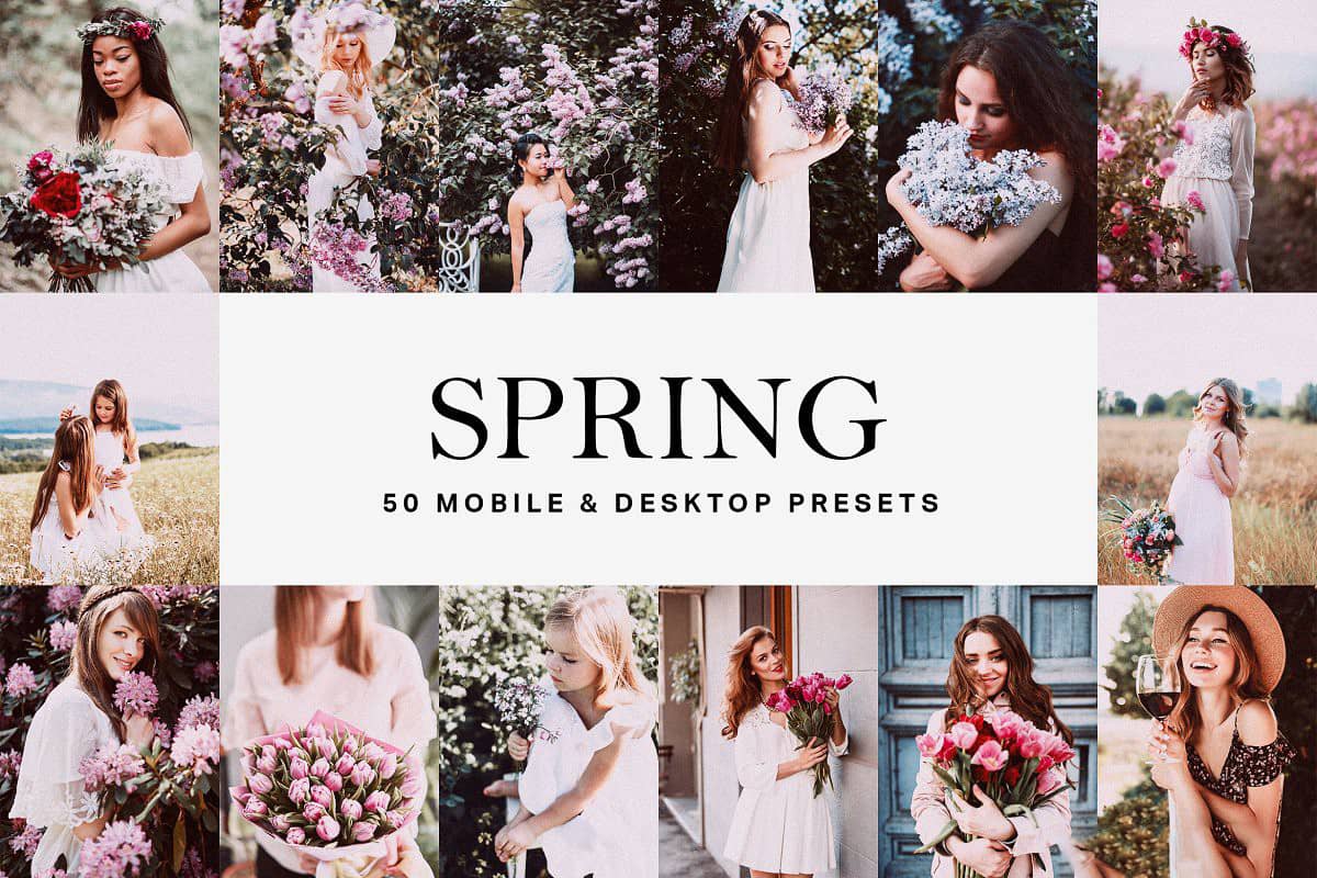 春季樱花粉彩胶片LR预设+LUT预设 Spring Lightroom Presets and LUTs