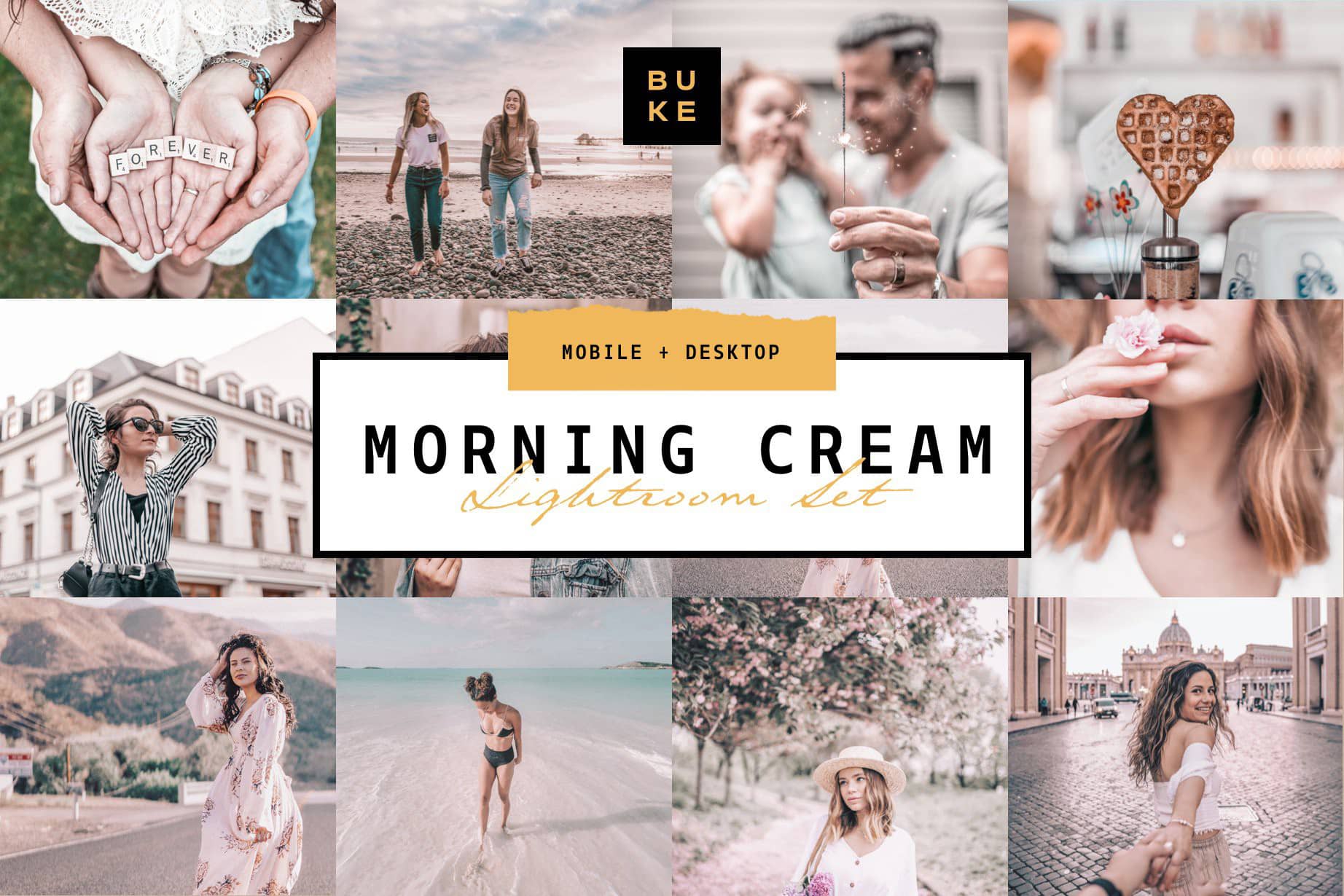 极简风奶油风格Lightroom预设+手机版lr预设 5 Pastel Creamy Presets