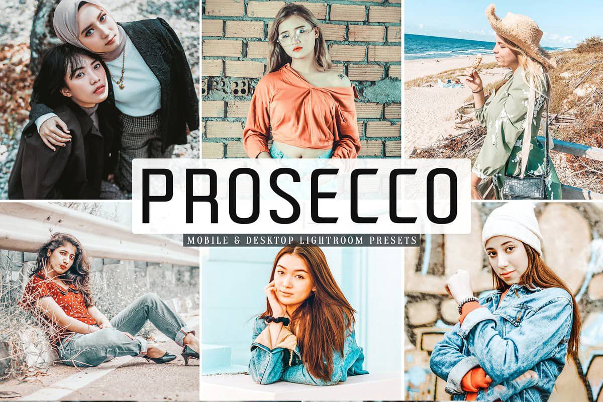 桃红色调旅拍人像LR预设+手机版LR预设 Prosecco Lightroom Presets