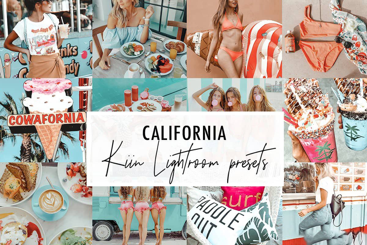 梦幻绿松石蓝色柔和粉色褪色胶片Lightroom预设+手机版APP滤镜