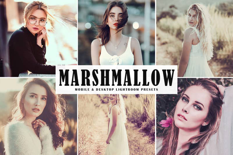 棉花糖复古色调人像Lightroom预设+手机版;r预设 Marshmallow Presets