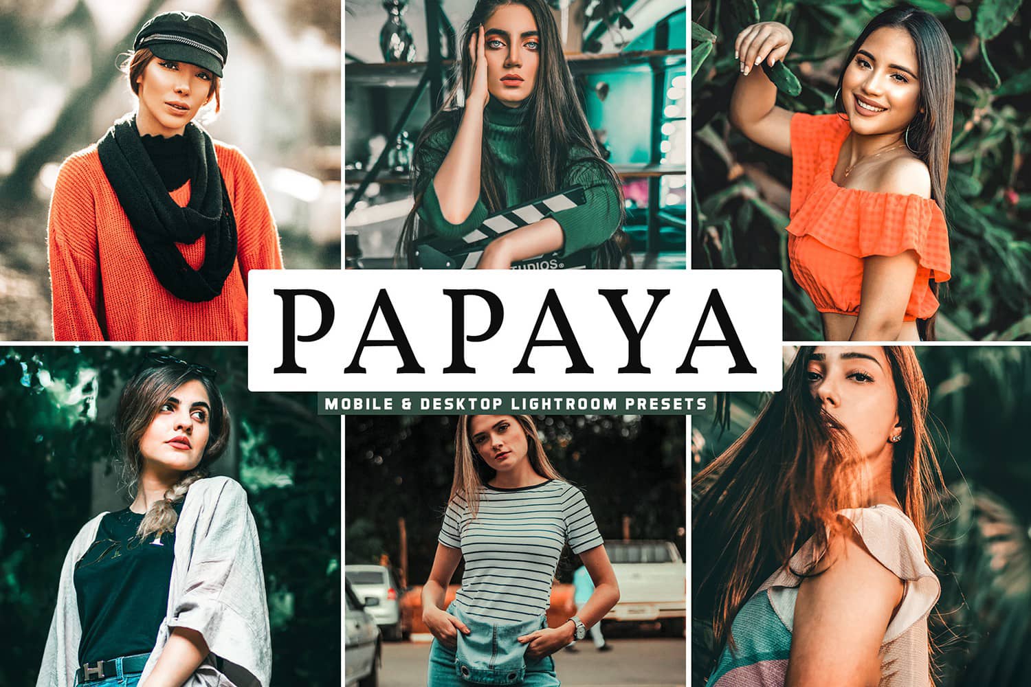 棕色梦幻人像旅拍街拍LR预设+移动LR预设 Papaya Lightroom Presets