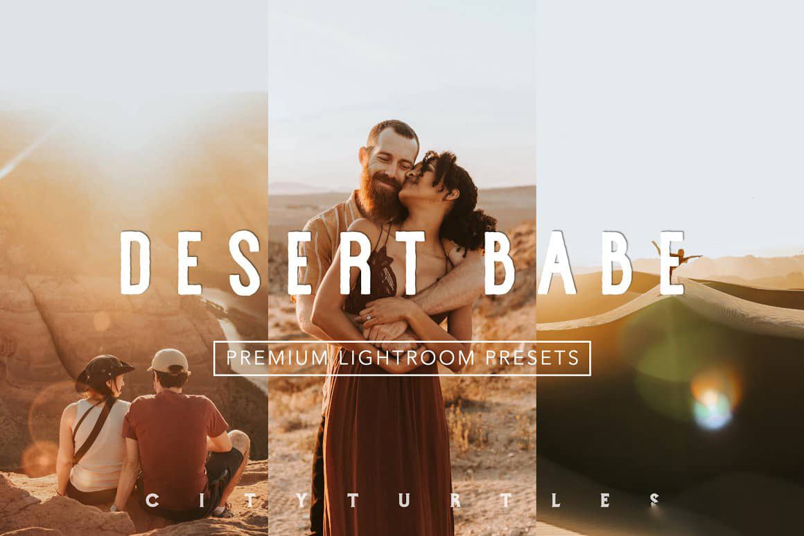 沙漠旅拍人像婚礼Lightroom预设APP滤镜 DESERT BABE Outdoor Portrait Presets