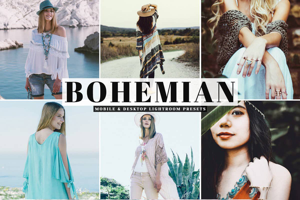 波希米亚旅拍人像Lightroom预设+手机APP滤镜 Bohemian Pro Lightroom