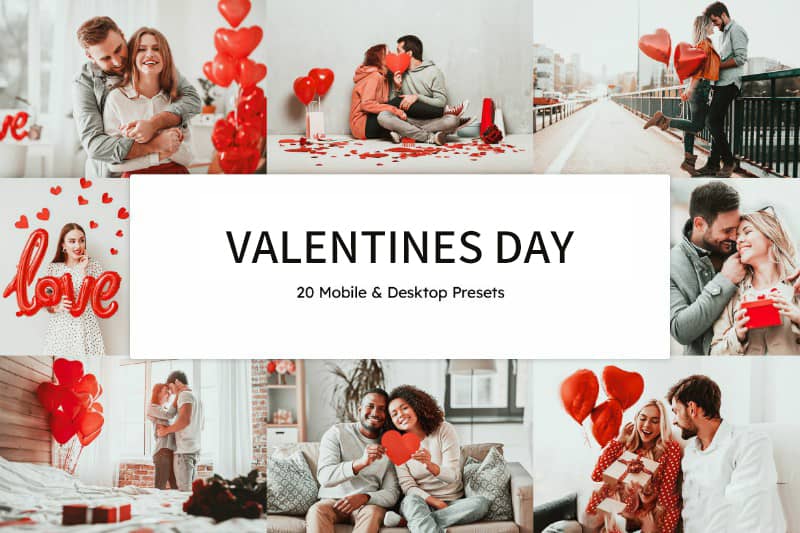 浪漫红色情人节调色LR预设Valentines Day Lightroom Presets