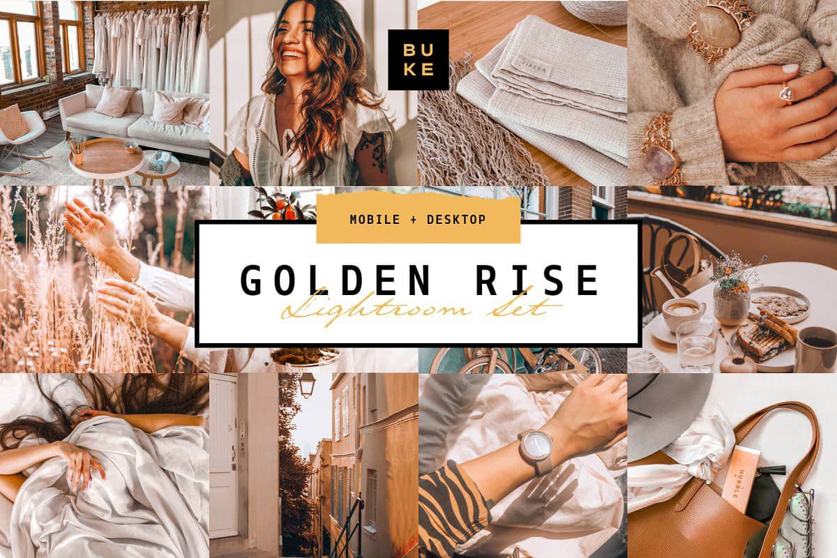 温暖的浅金色外拍人像Lightroom预设+移动版Lightroom APP预设