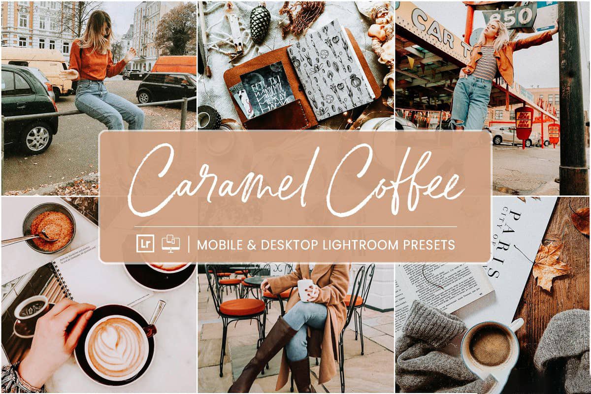 焦糖咖啡色调LR预设+移动APP预设 Lightroom Presets Caramal Coffee