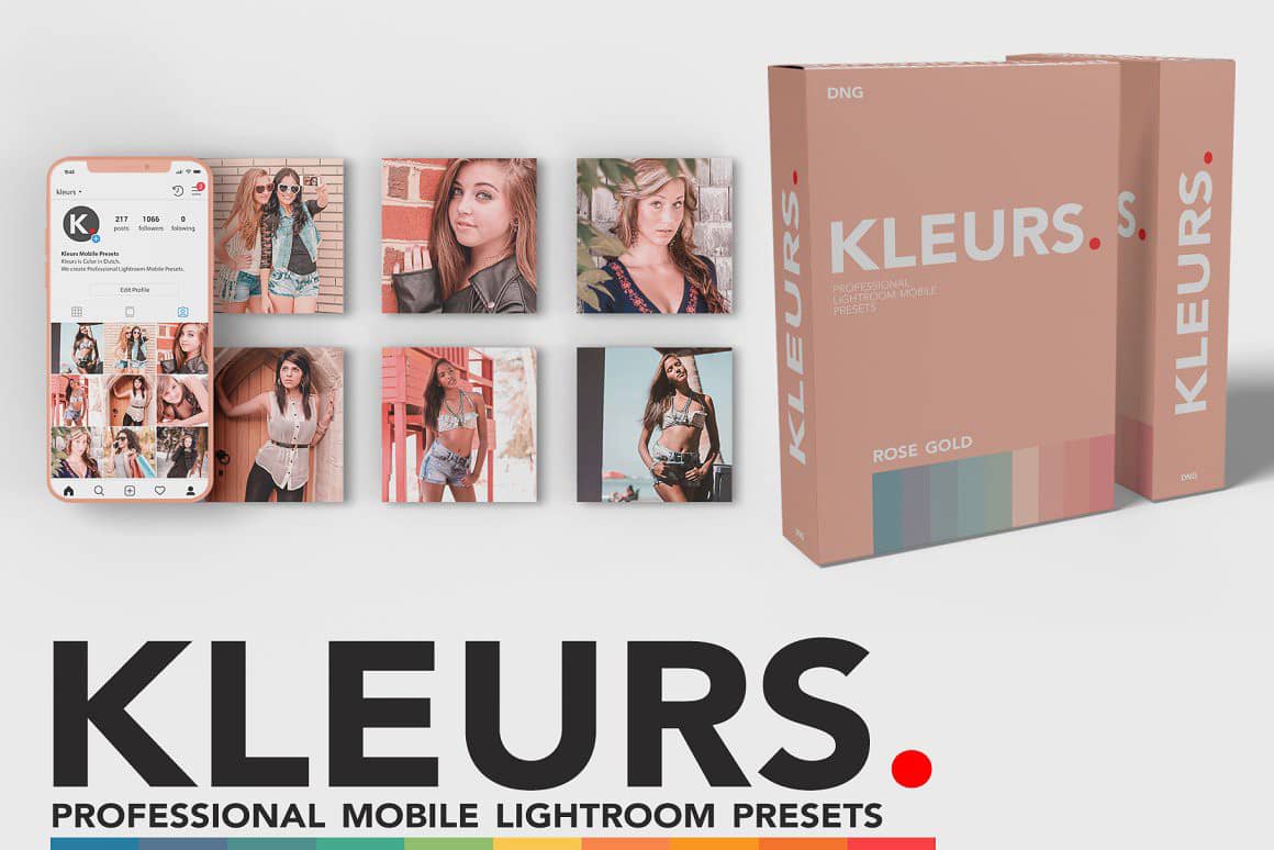 玫瑰金粉色调人像LR预设