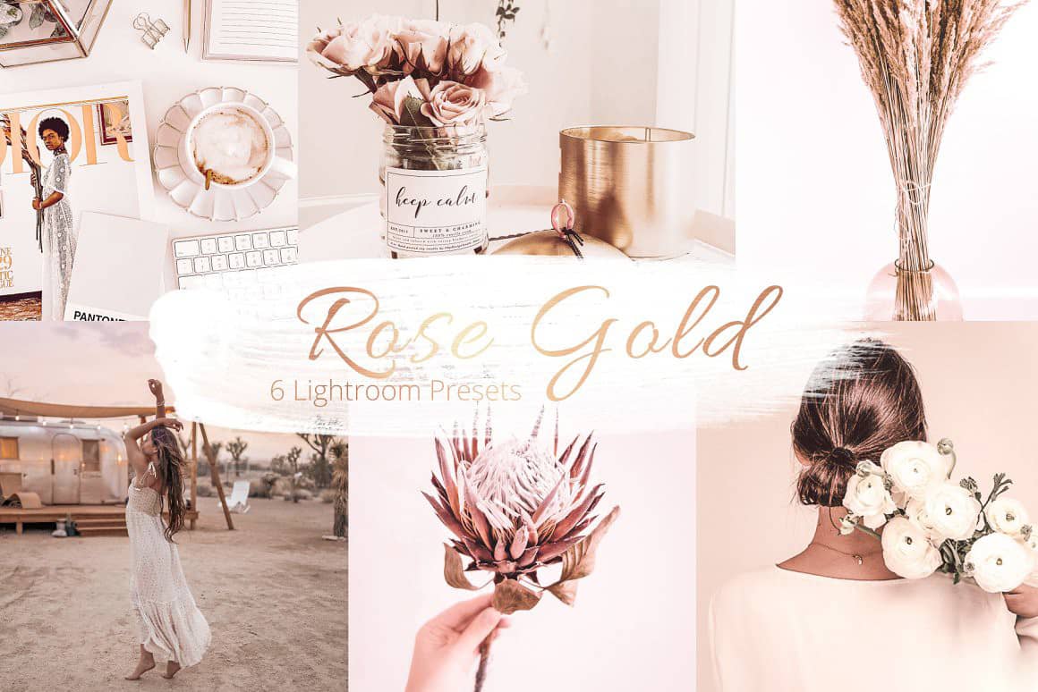 玫瑰金系列高级人像Lightroom预设 Rose Gold Collection – Lr Presets