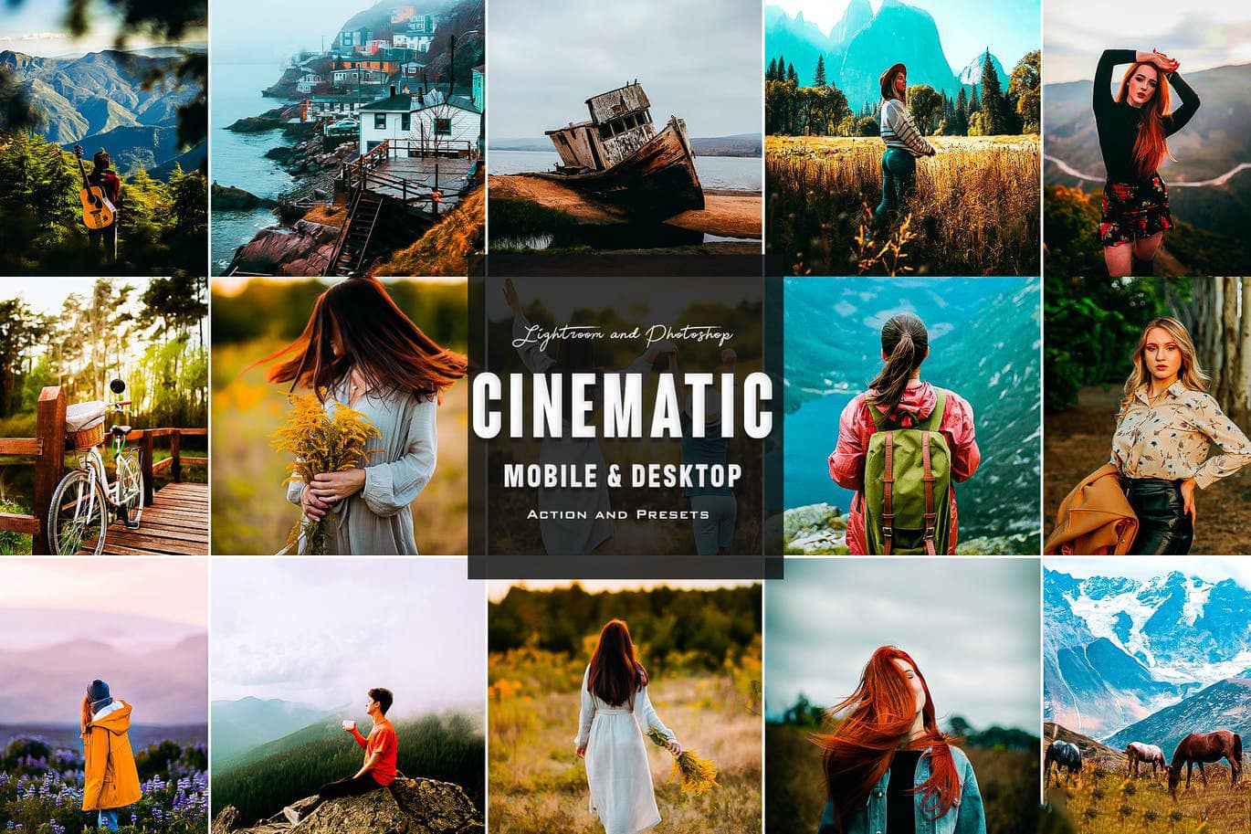 电影人像后期调色Lightroom预设与PS动作 Cinematic – Photoshop Lightroom Presets
