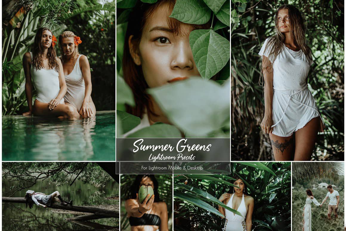 神秘热带绿野仙踪时尚旅拍调色LR预设Summer Greens Lightroom Preset