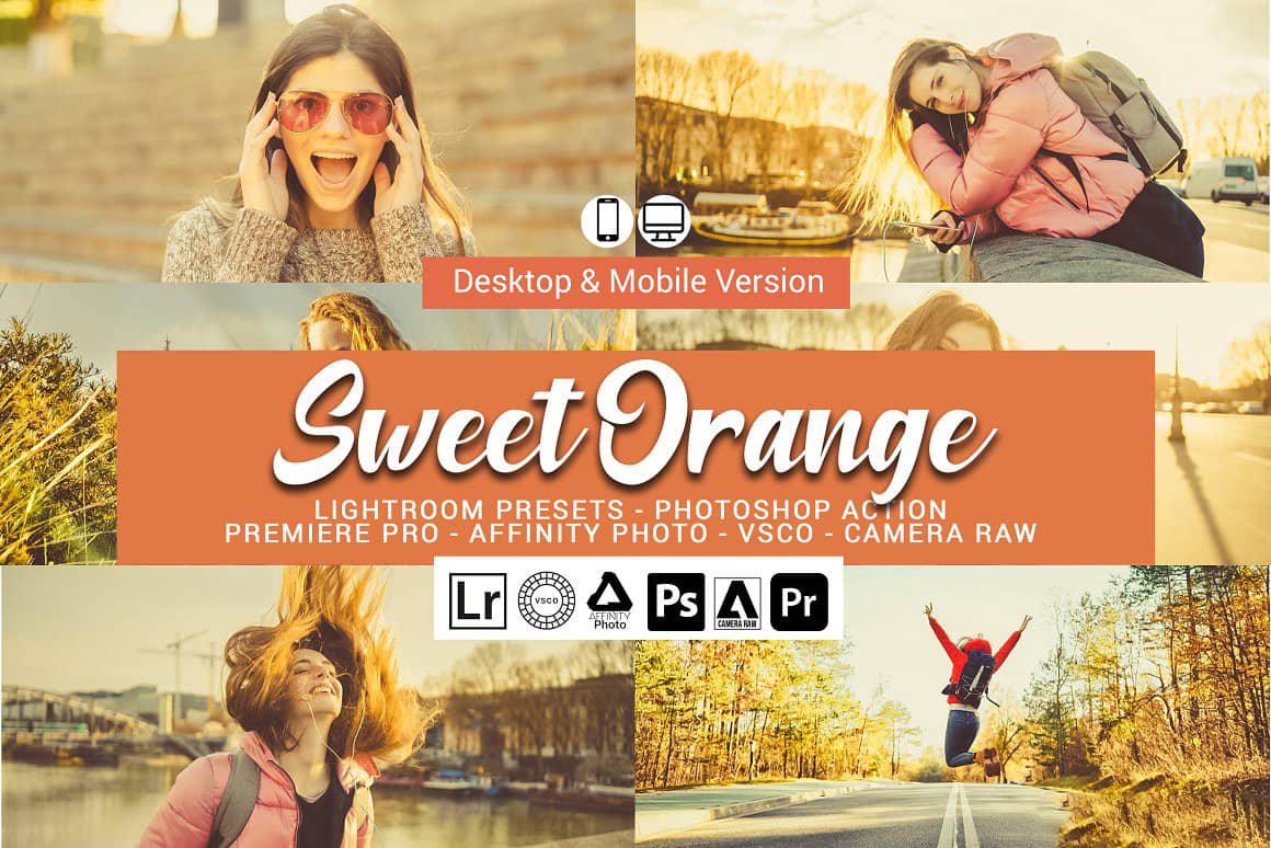 秋季甜橙色电影人像Lightroom预设