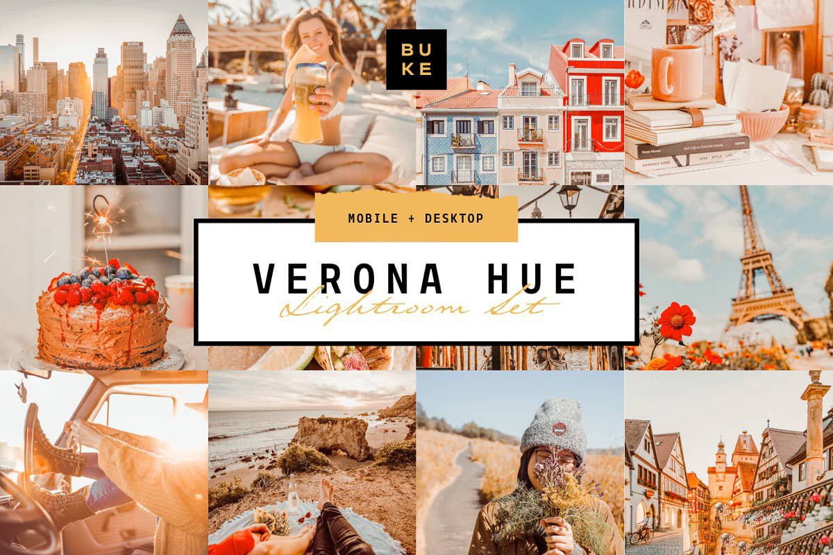 维罗那粉色调旅拍人像LR预设+手机APP滤镜 Verona Hue Lightroom
