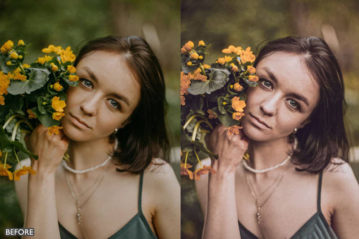 自然黄色调电影人像Lightroom预设APP滤镜 Nature Yellow Lightroom Presets