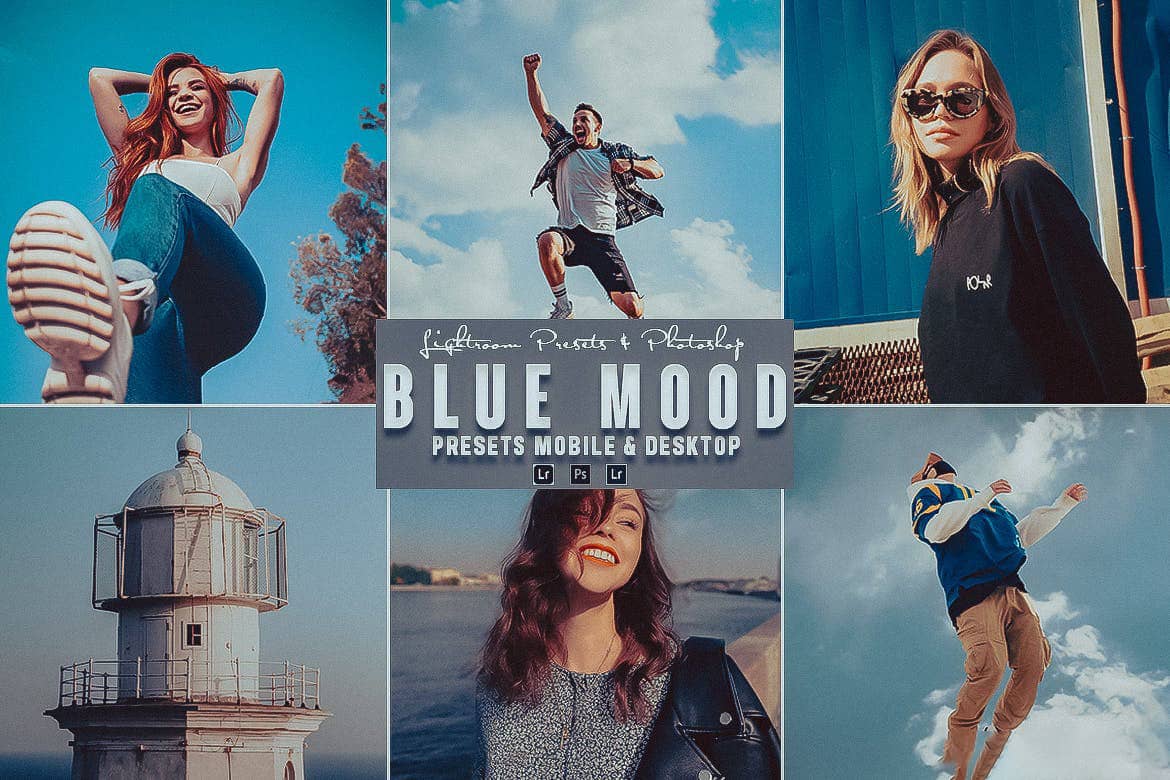 蓝调情绪人像摄影后期调色Lightroom预设 Blue Mood Lightrom Presets