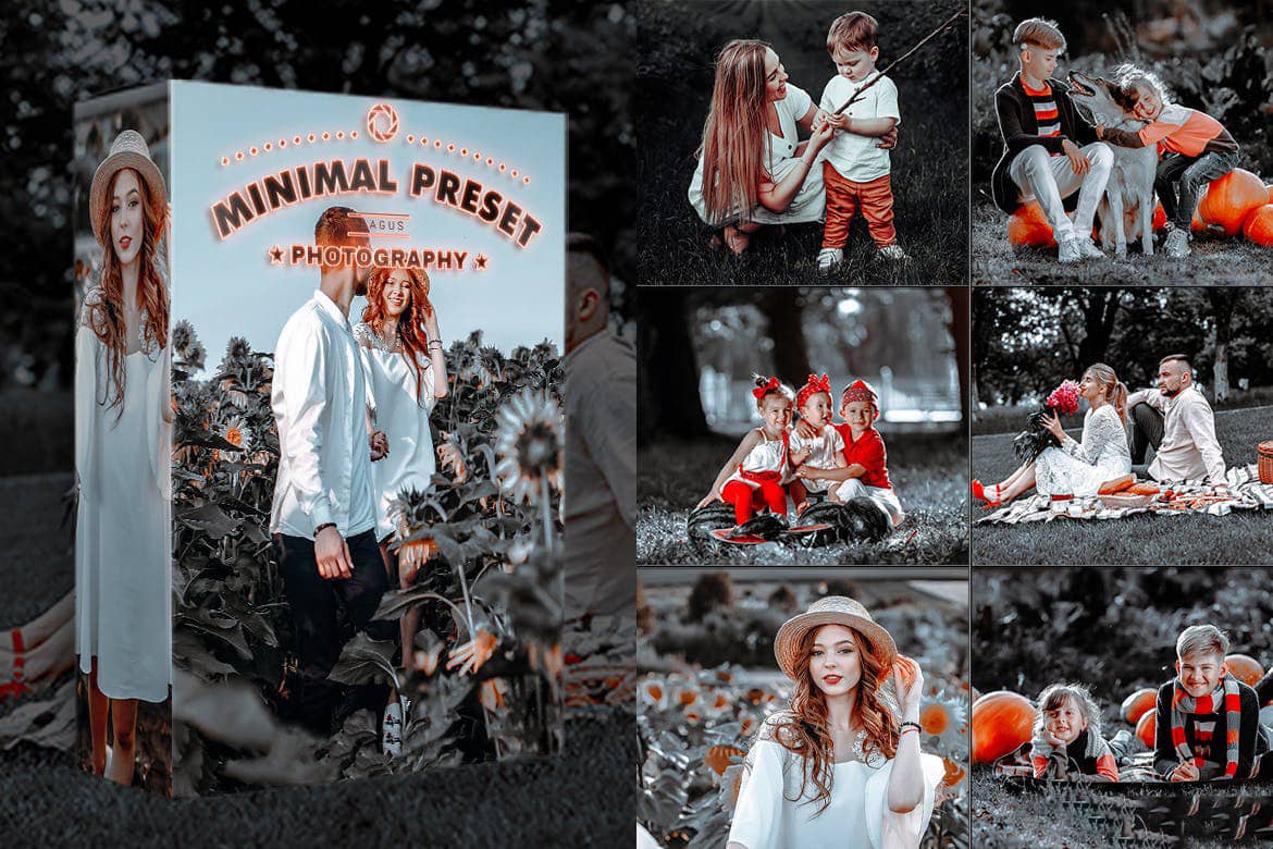 质感黑金人像Lightroom预设与移动手机版APP预设 2lagus minimal presets