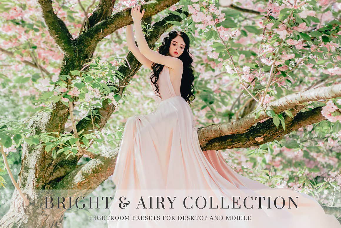 高端明亮通透艺术人像Lightroom预设与手机APP滤镜 Light Airy Lightroom presets