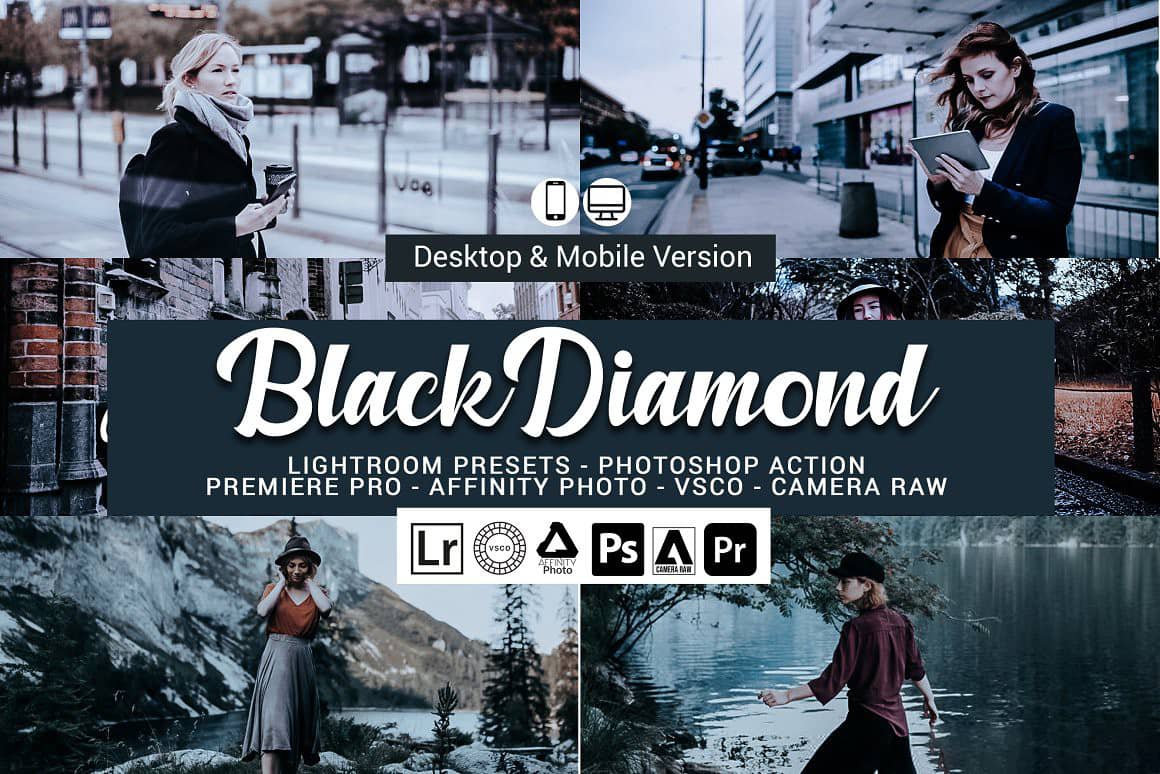 黑钻石灰旅行街拍人像Lightroom预设