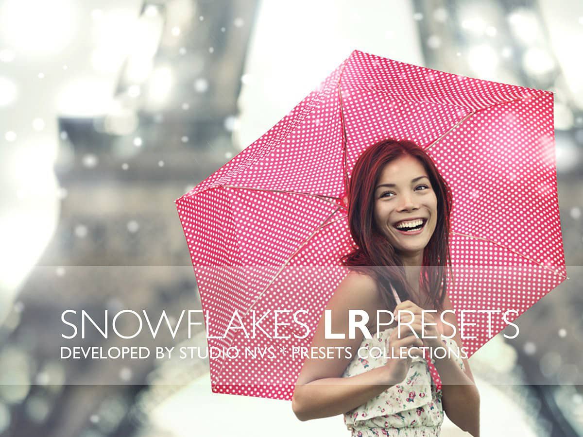 10冬季人像景观雪花Lightroom预设 Snowflakes Lightroom Presets