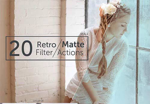20组复古磨砂效果PS动作 20 Retro Matte Filters