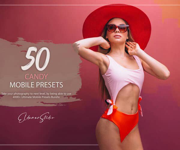 50个高级糖果人像Lightroom预设与手机LR预设 50 Candy Mobile Presets Pack