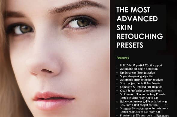 50组高级皮肤润饰LR预设 50 Most Advanced Skin Retouching