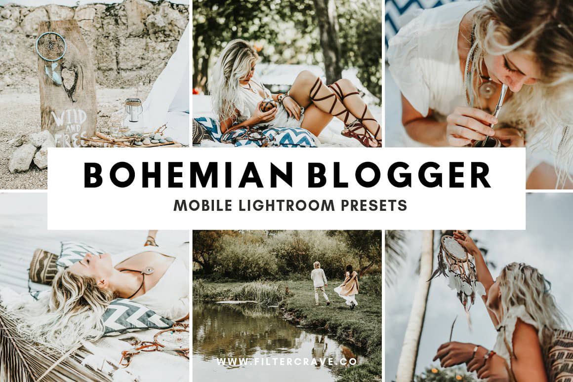 ins博客人像后期波西米亚风Lightroom预设 Bohemian Blogger Lightroom Presets