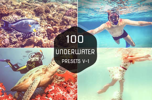 Lightroom预设-水下摄影LR预设100款 Underwater Lightroom Presets
